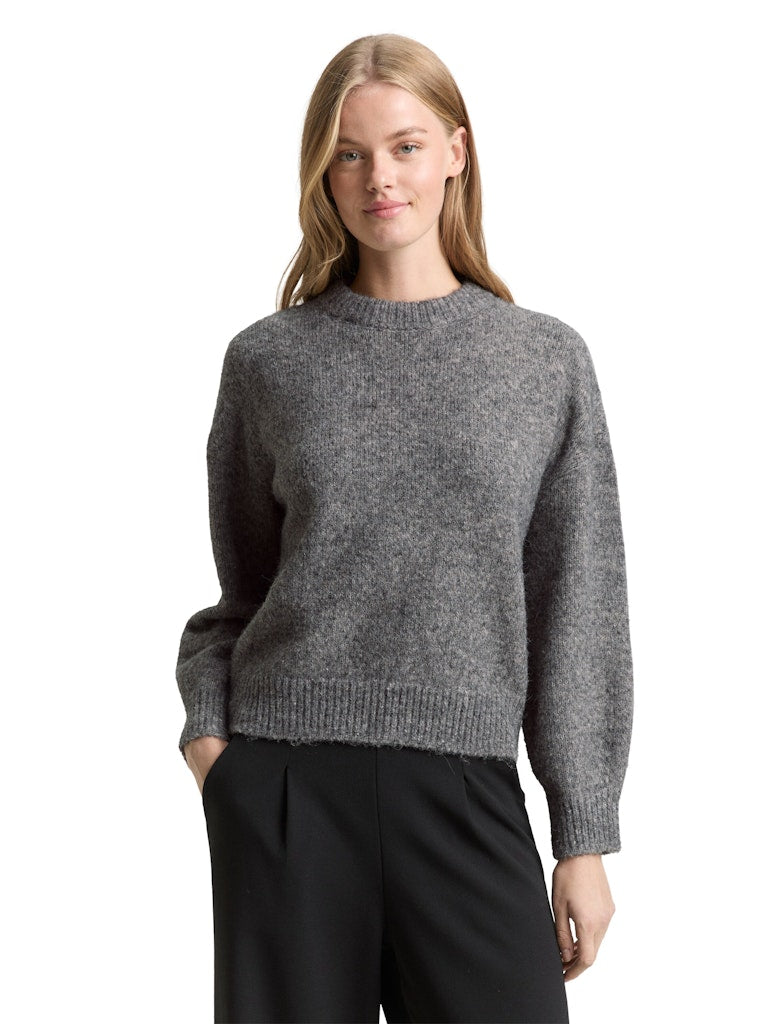 Tom Tailor denim Damen Pullover Stormy Gray Mel