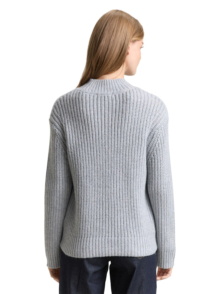 Tom Tailor denim Damen Pullover Cement Grey Mã©