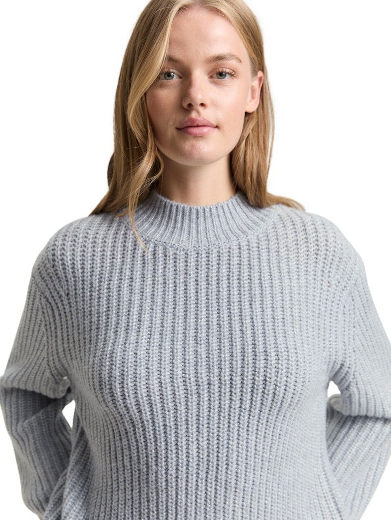 Tom Tailor denim Damen Pullover Cement Grey Mã©