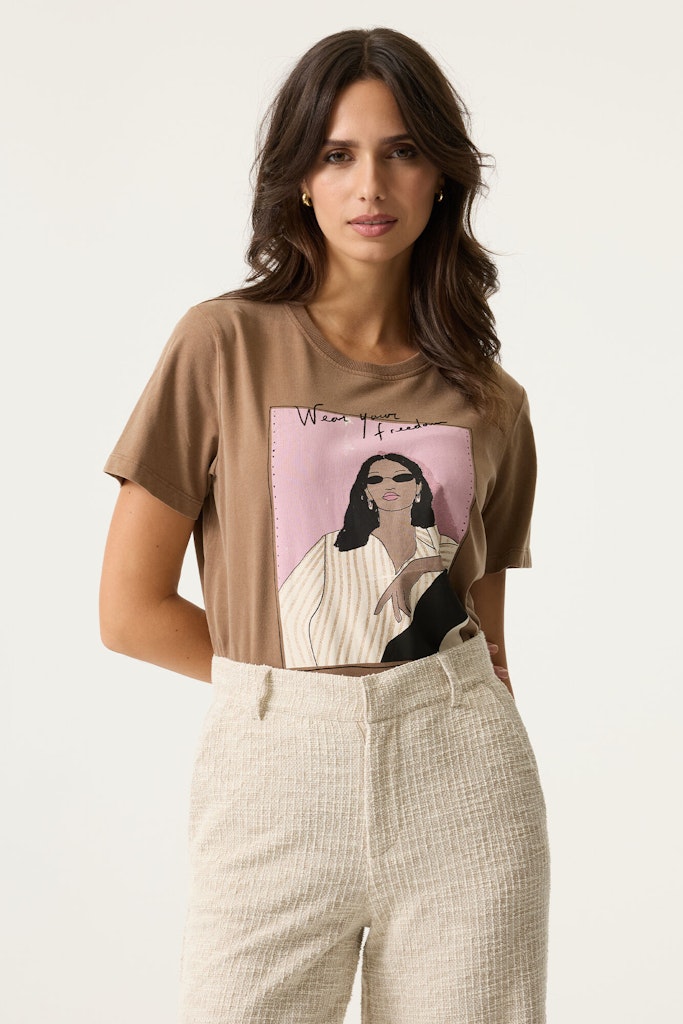 Garcia Damen T-Shirts Soft Taupe