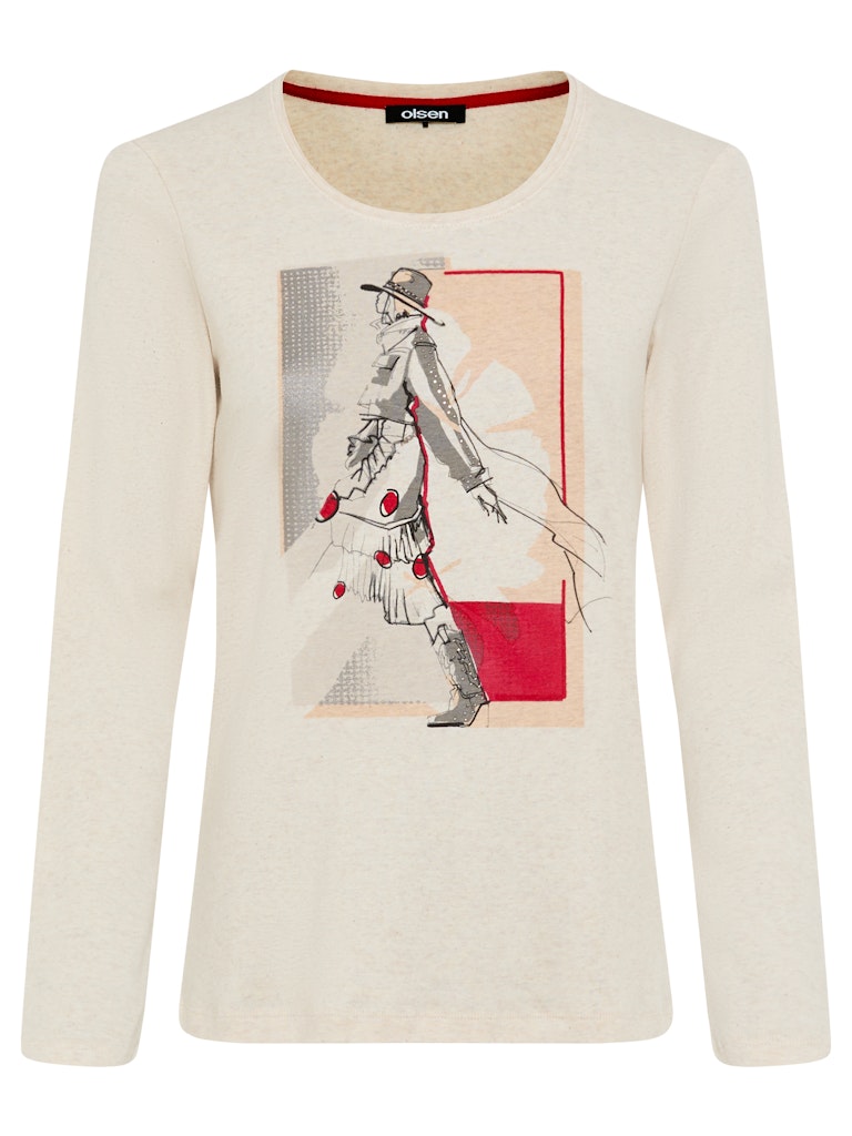 Olsen Damen T-Shirts  Light Bis