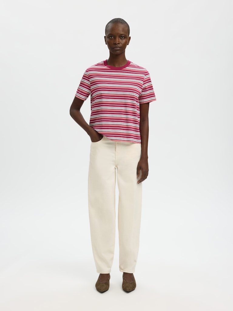Selected Femme Damen T-Shirts Anemone/Multi S