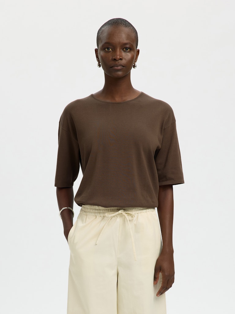 Selected Femme Damen Pullover Chocolate Chip