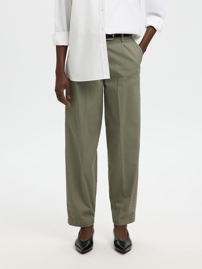 Selected Femme Damen Hosen Vetiver