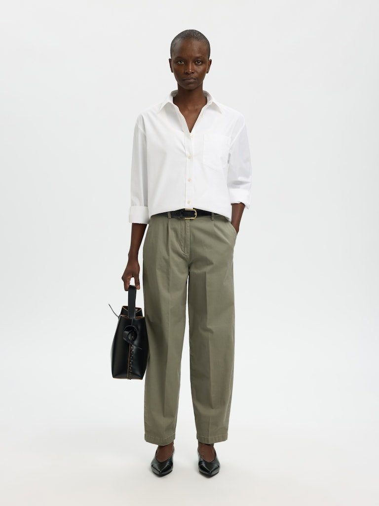 Selected Femme Damen Hosen Vetiver