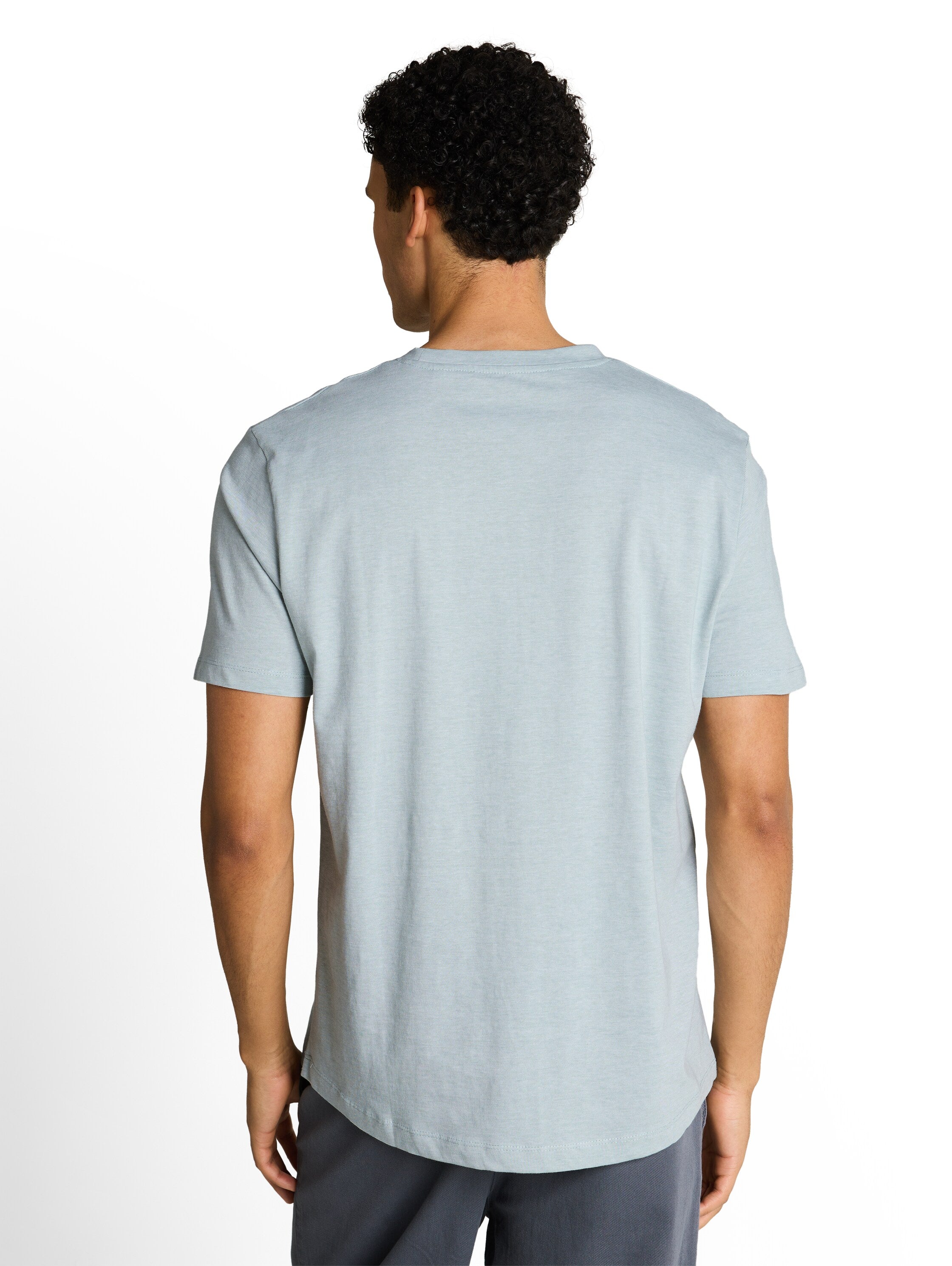Tom Tailor denim Herren T-Shirts kurz Green White Fin