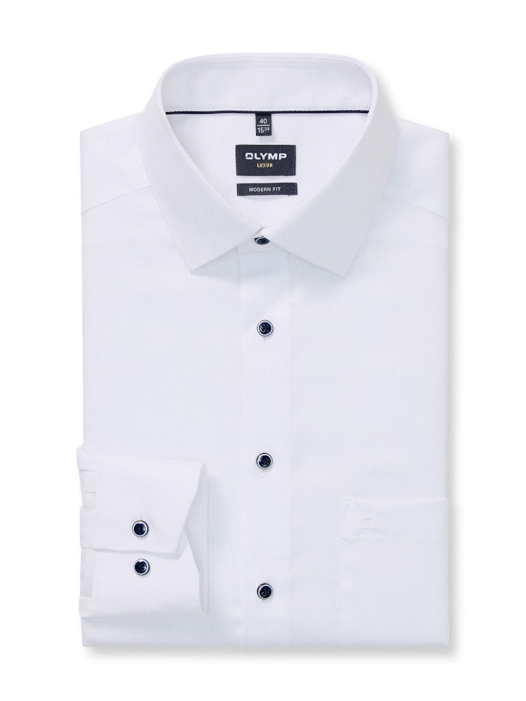 Olymp Herren Hemden lang  Weiss