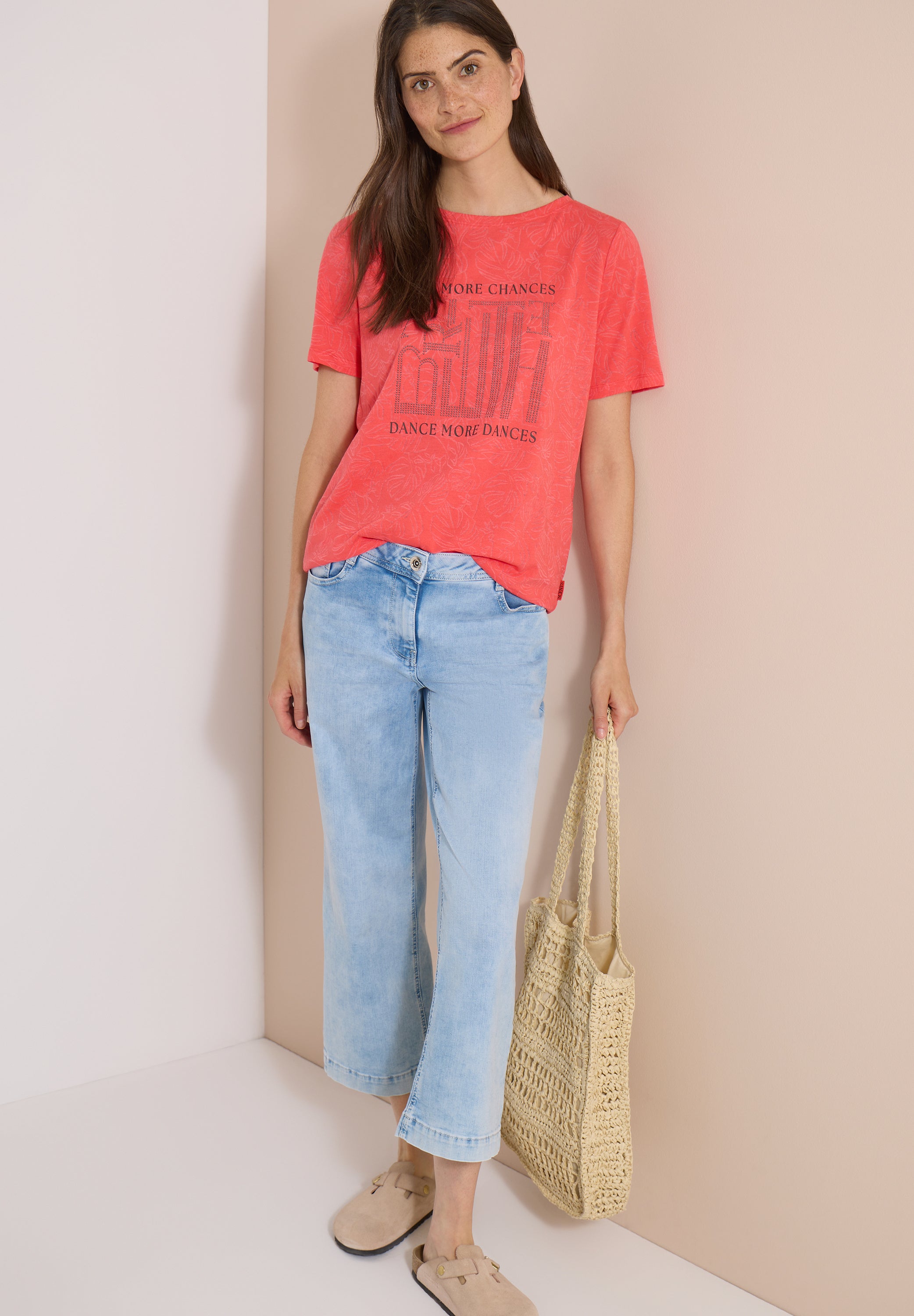 Cecil Damen T-Shirts  Coral