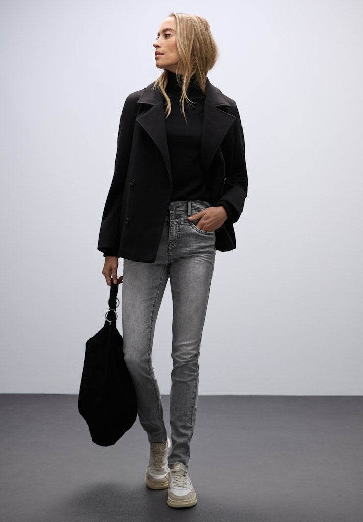 Street One Damen Hosen Mid Grey