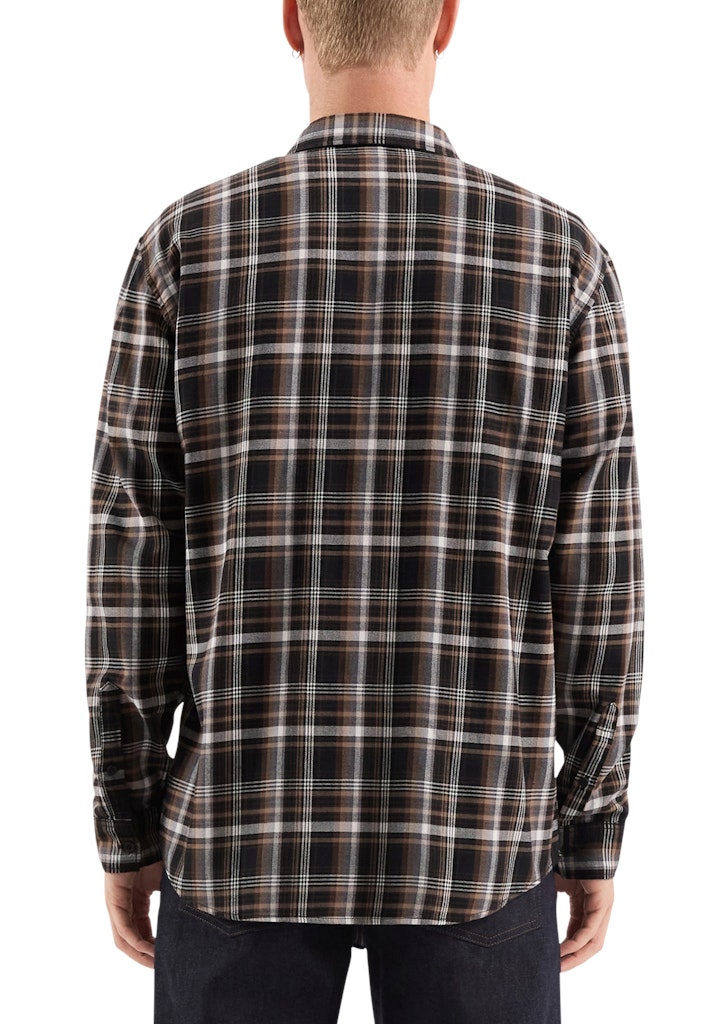 QS by S.Oliver Herren Hemden lang Grey/Black