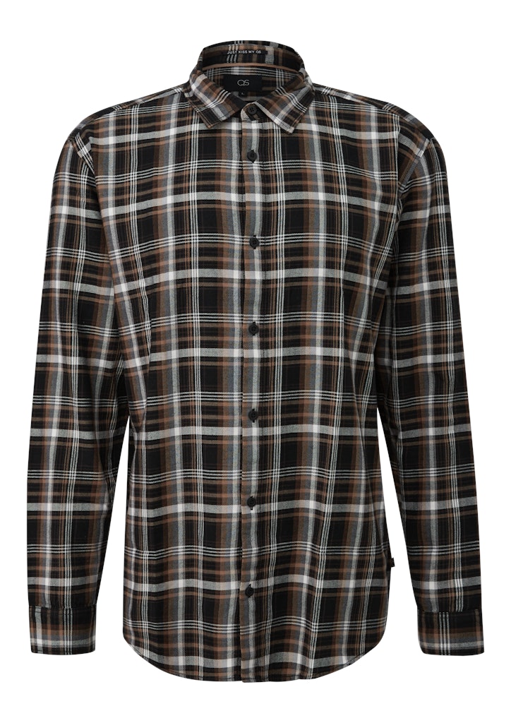 QS by S.Oliver Herren Hemden lang Grey/Black