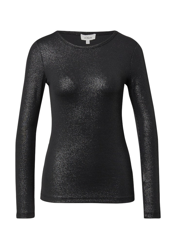 S. Oliver red Damen T-Shirts Grey/Black