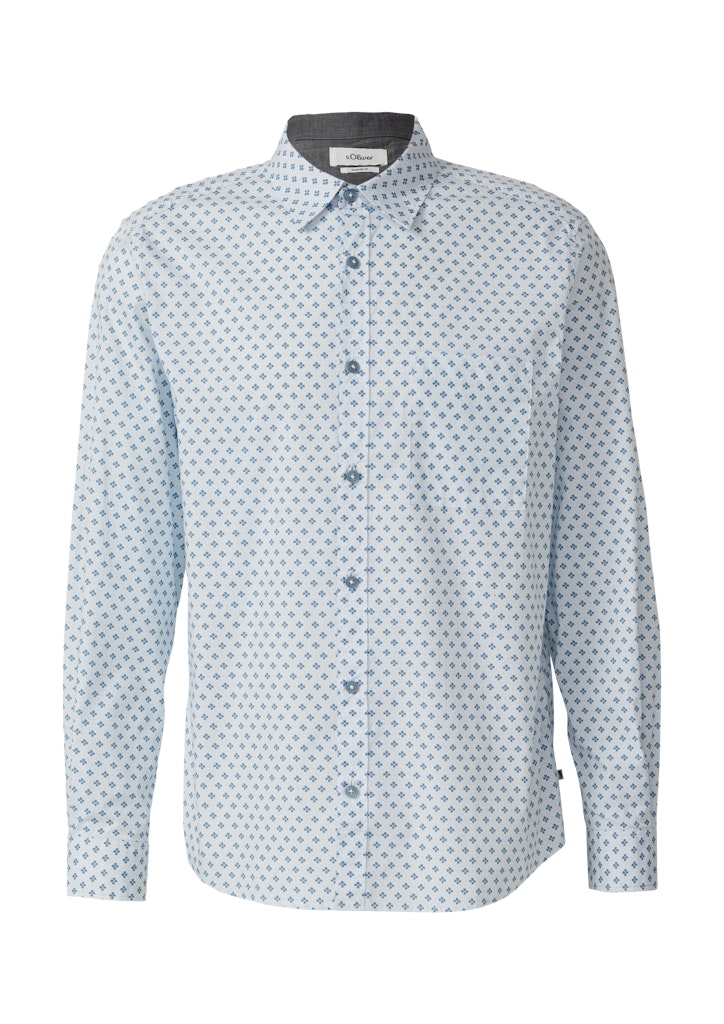 S. Oliver red Herren Hemden lang Blue