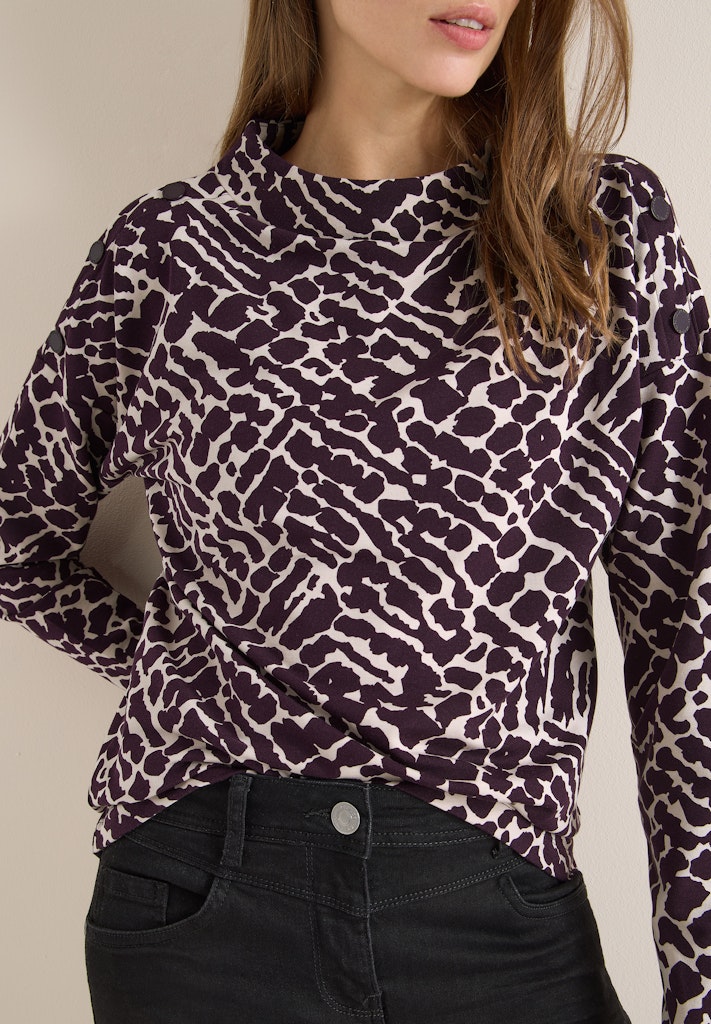 Cecil Damen T-Shirts Eggplant