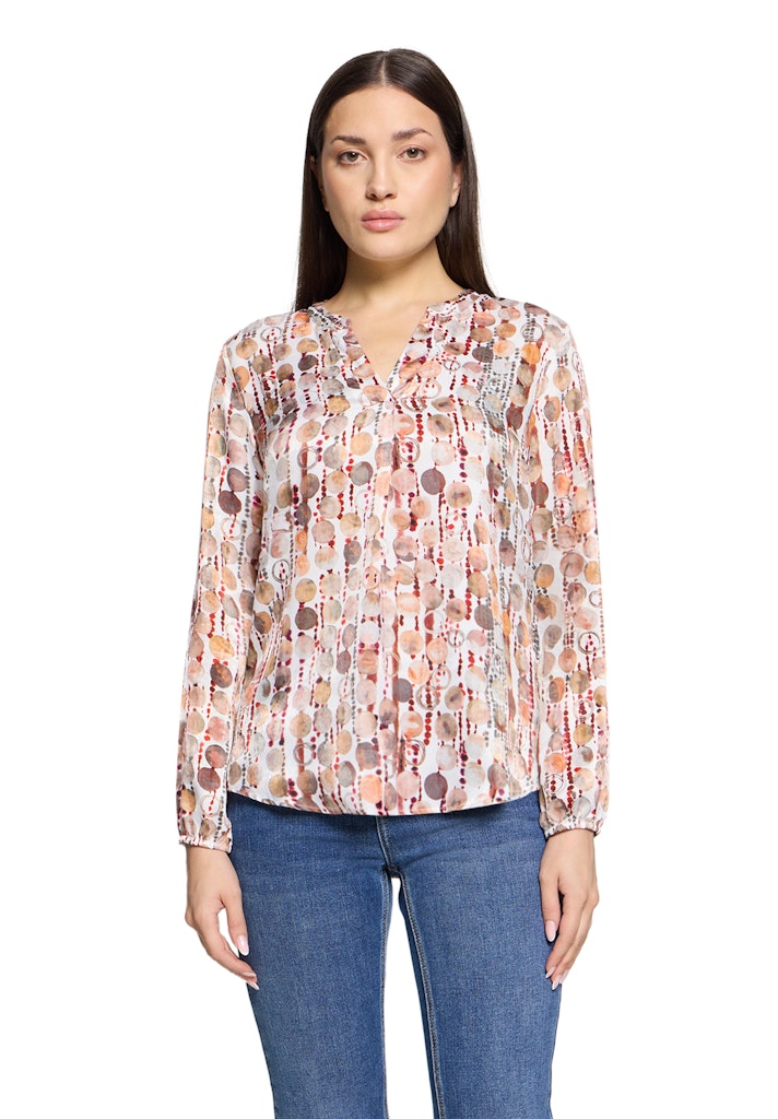 Cartoon Damen Blusen Brown/Red