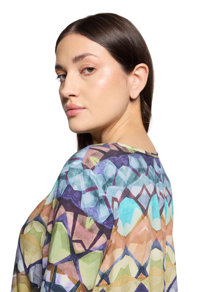 Cartoon Damen Blusen Green/Blue