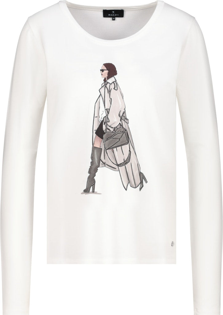 Monari Damen T-Shirts  Off-White