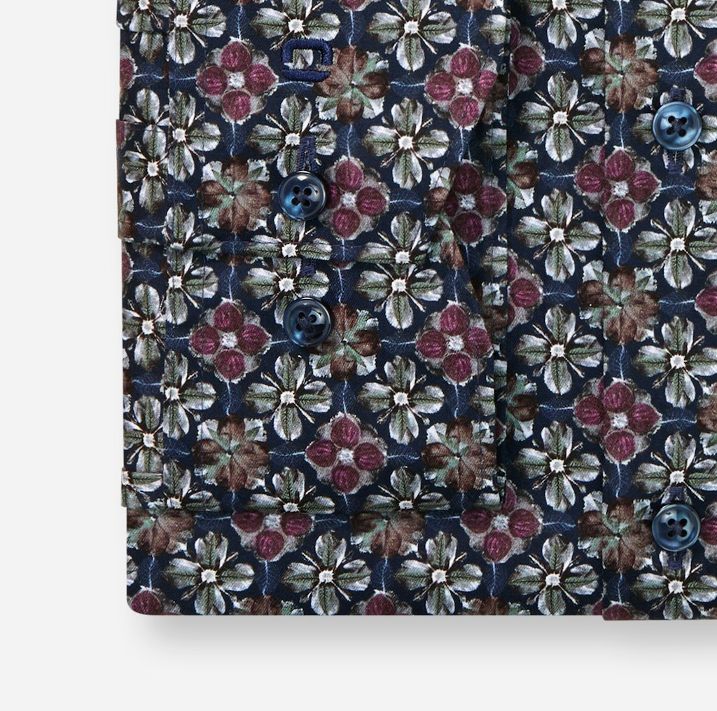 Olymp Herren Hemden lang  Marine