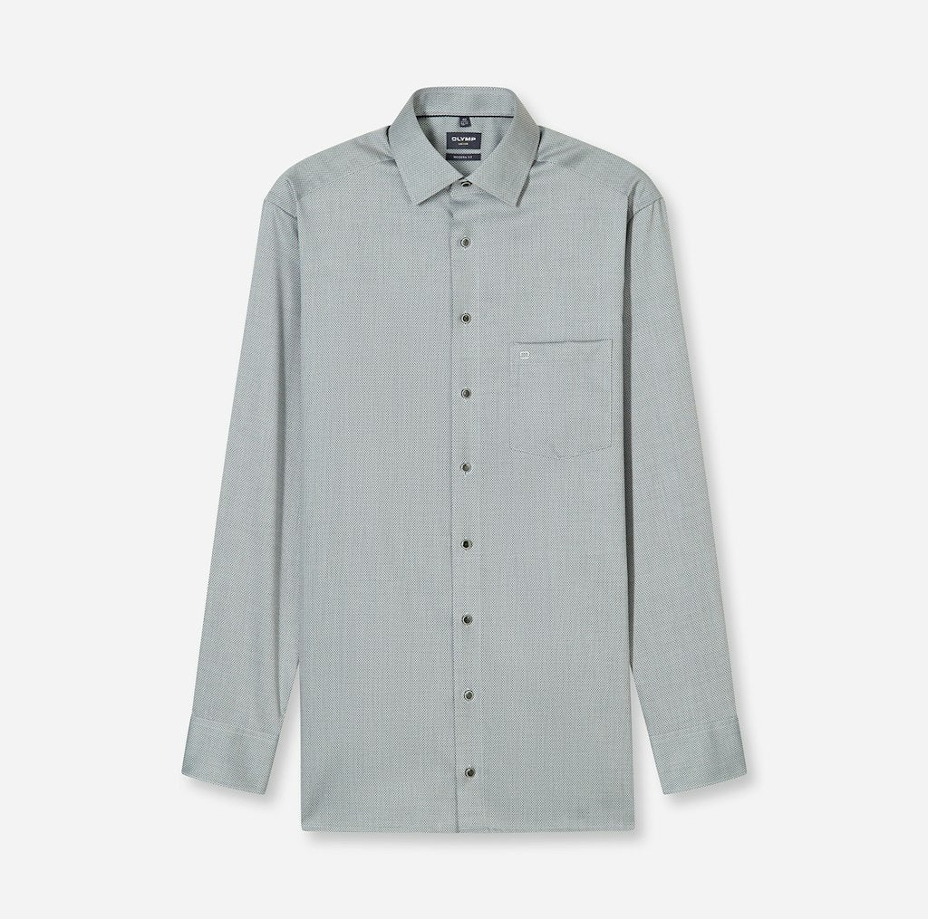 Olymp Herren Hemden lang  Graugrõn
