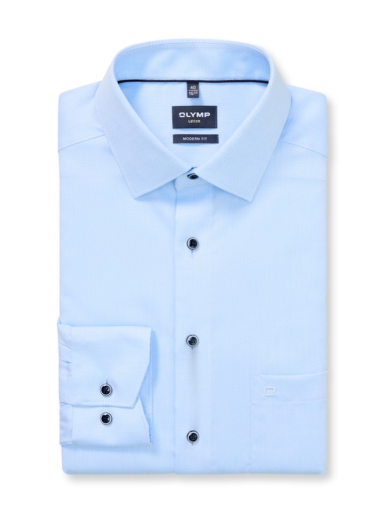 Olymp Herren Hemden lang  Hellblau