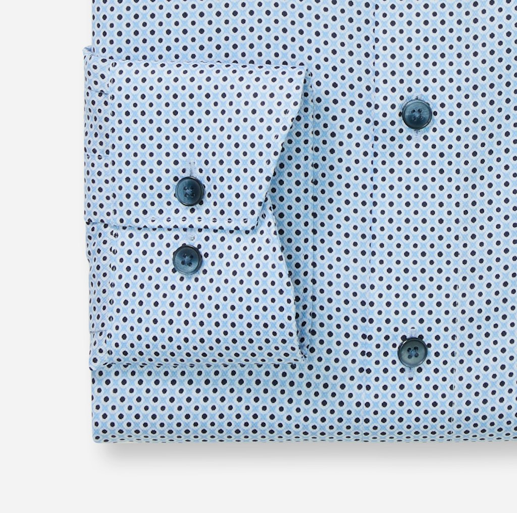 Olymp Herren Hemden lang  Bleu