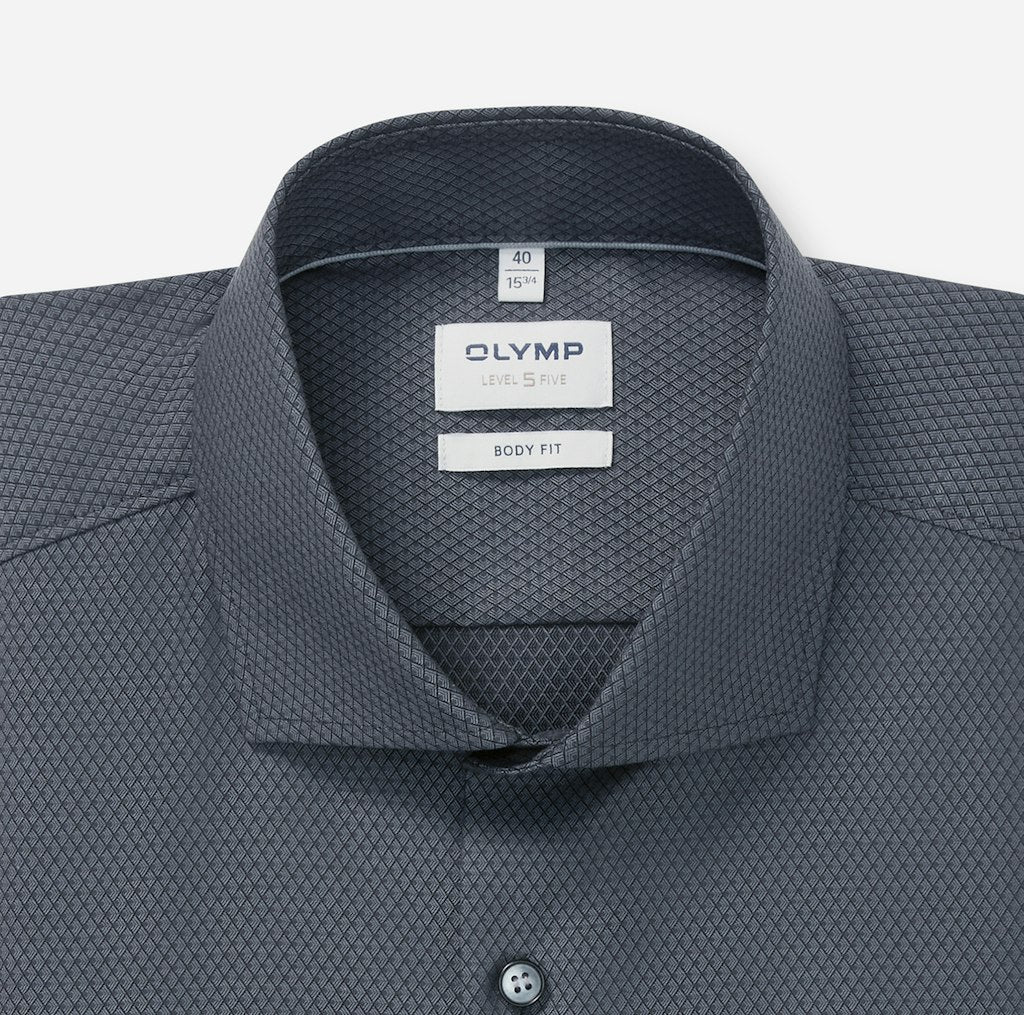 Olymp Herren Hemden lang  Anthrazit