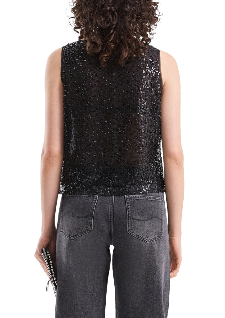 QS by S.Oliver Damen Tops Grey/Black