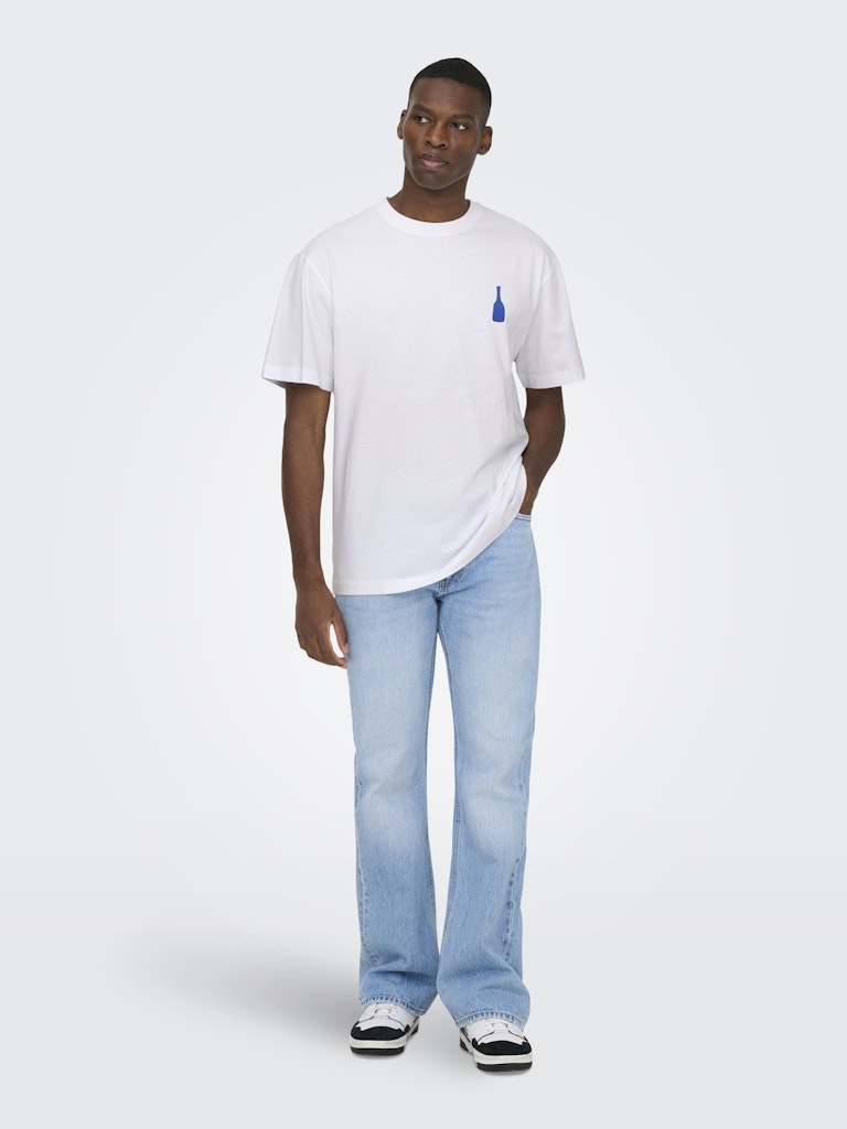 Only & Sons Herren T-Shirts kurz Bright White/Pl