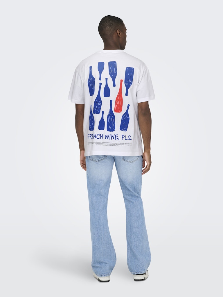 Only & Sons Herren T-Shirts kurz Bright White/Pl