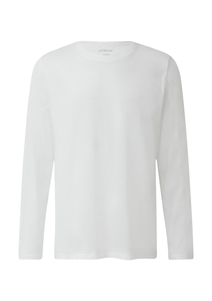 S. Oliver red Herren T-Shirts lang White