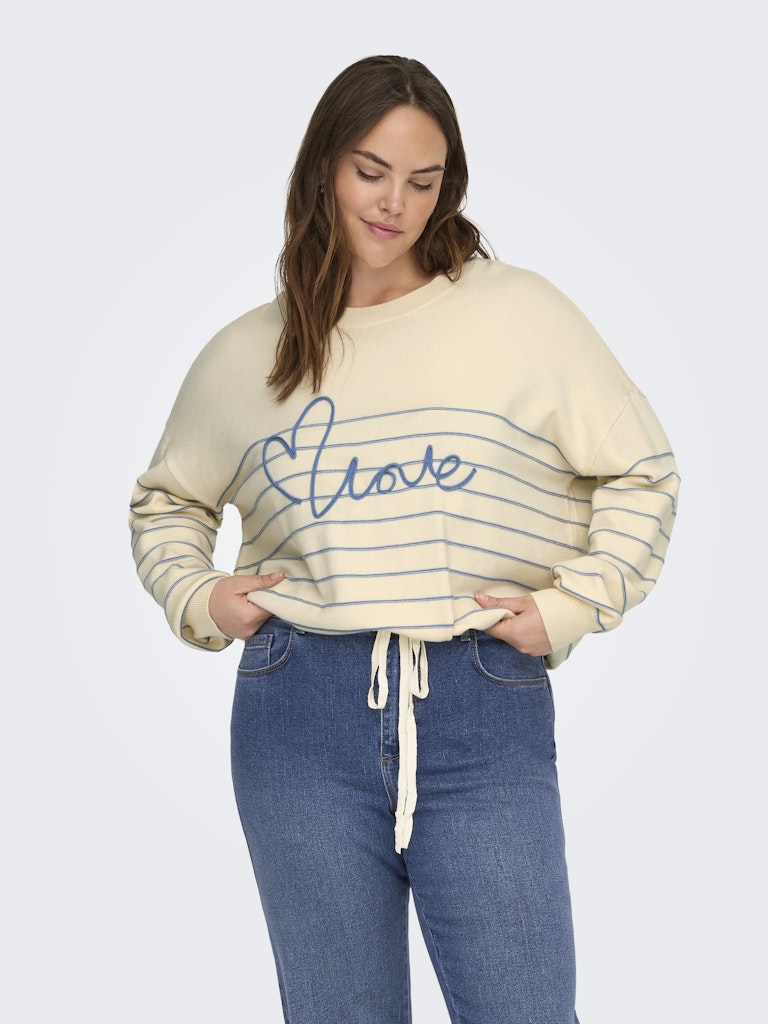 Only Caramkoma Damen Pullover Birch/Riviera S