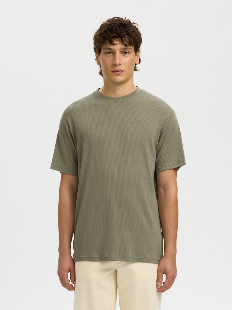 Selected homme Herren T-Shirts kurz  Vetiver