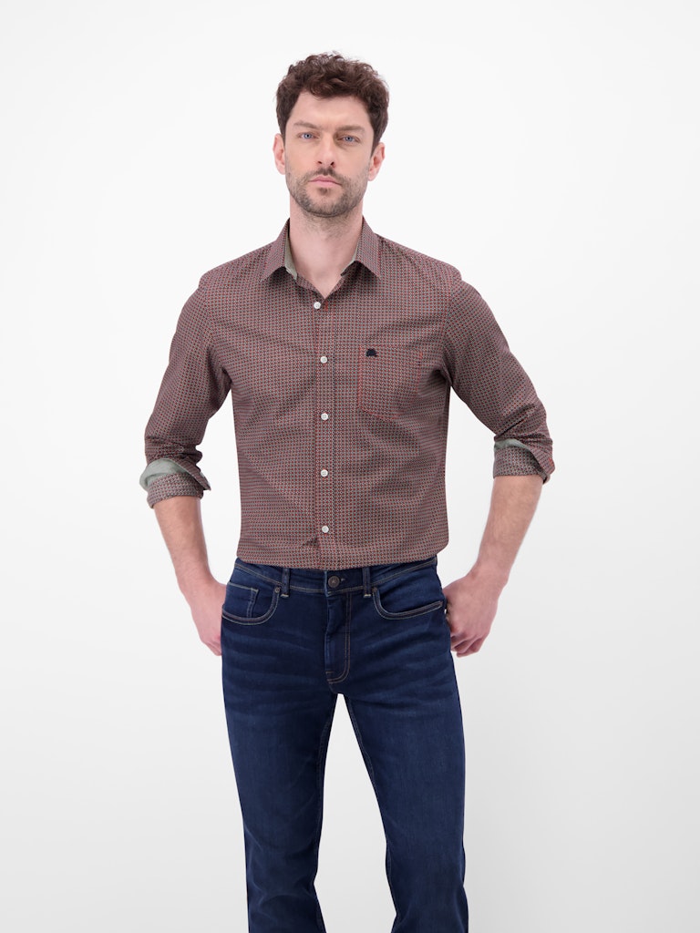 Lerros Herren Hemden Vivid Red