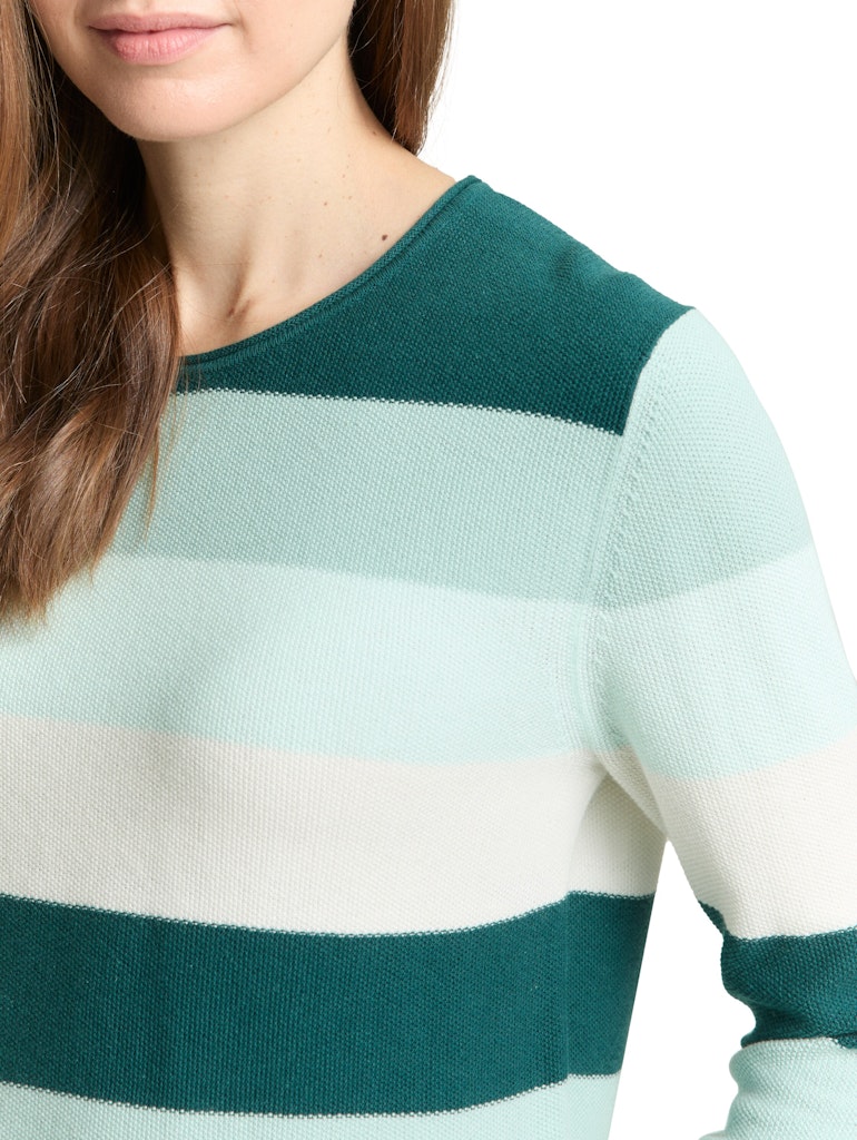 Tom Tailor Damen Sweatshirts Green Mint Whit