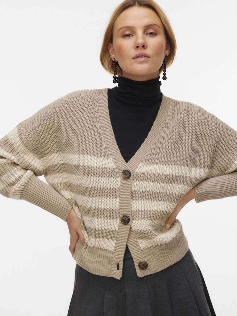 Vero Moda Damen Strickjacken Moon Rock/W. Si