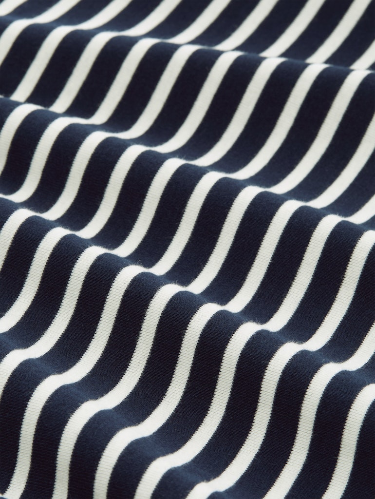 Tom Tailor Damen Tops Navy Blue Offwh