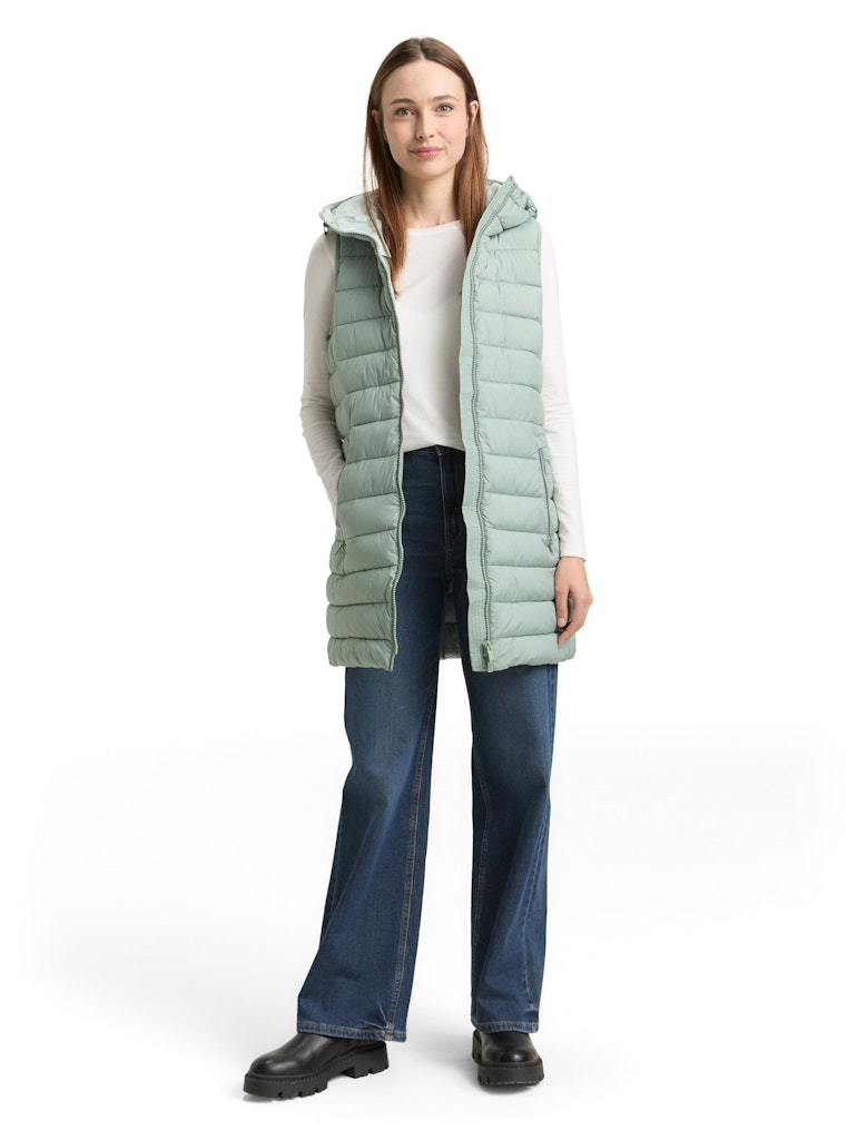 Tom Tailor Damen Outdoorwesten Gleam Jade Gree