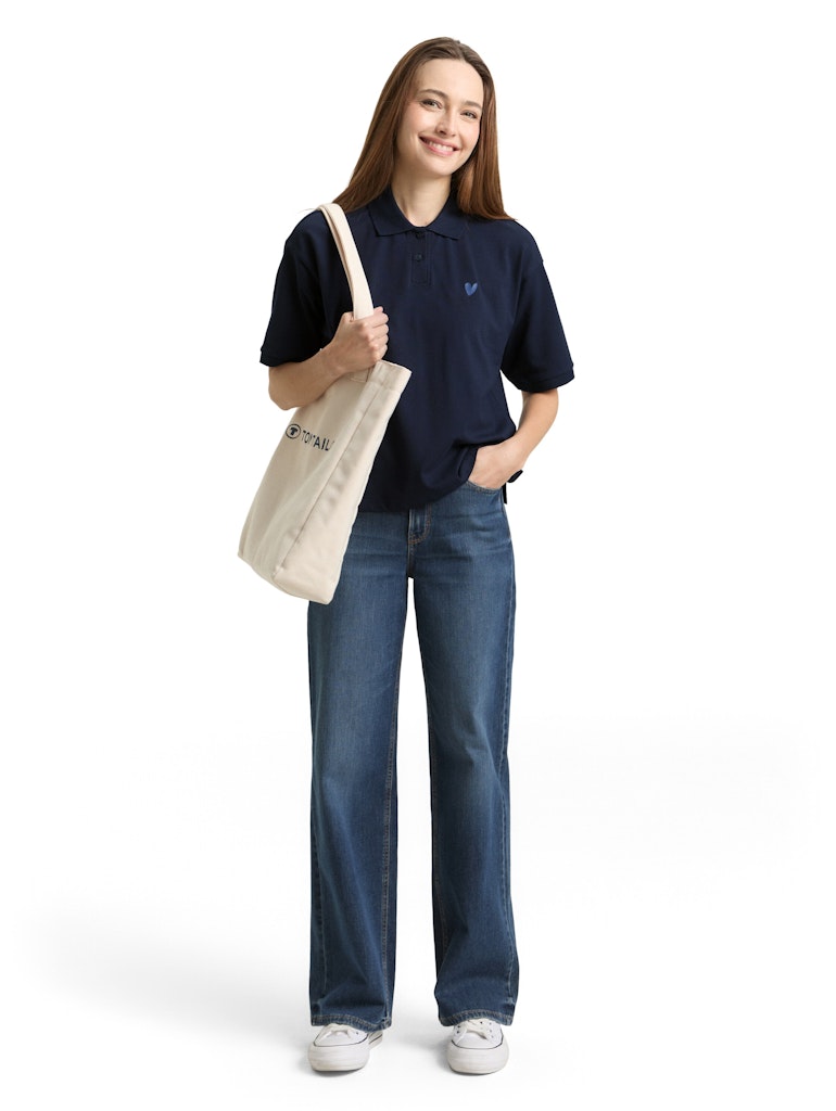 Tom Tailor Damen T-Shirts Sky Captain Blu