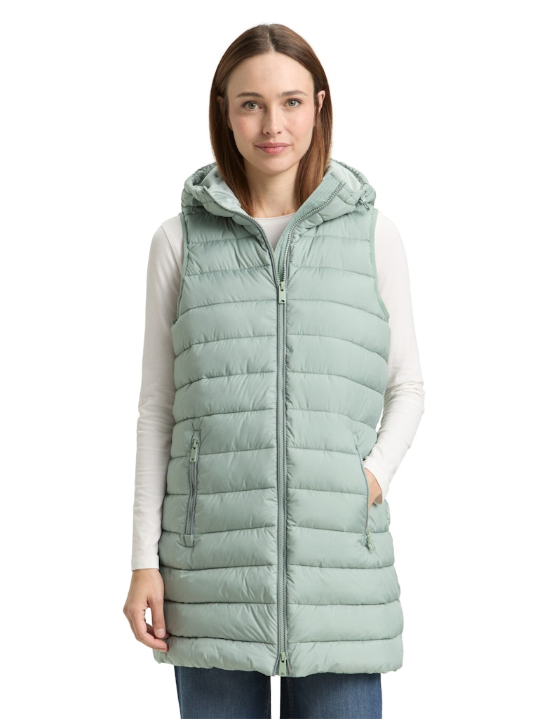 Tom Tailor Damen Outdoorwesten Gleam Jade Gree