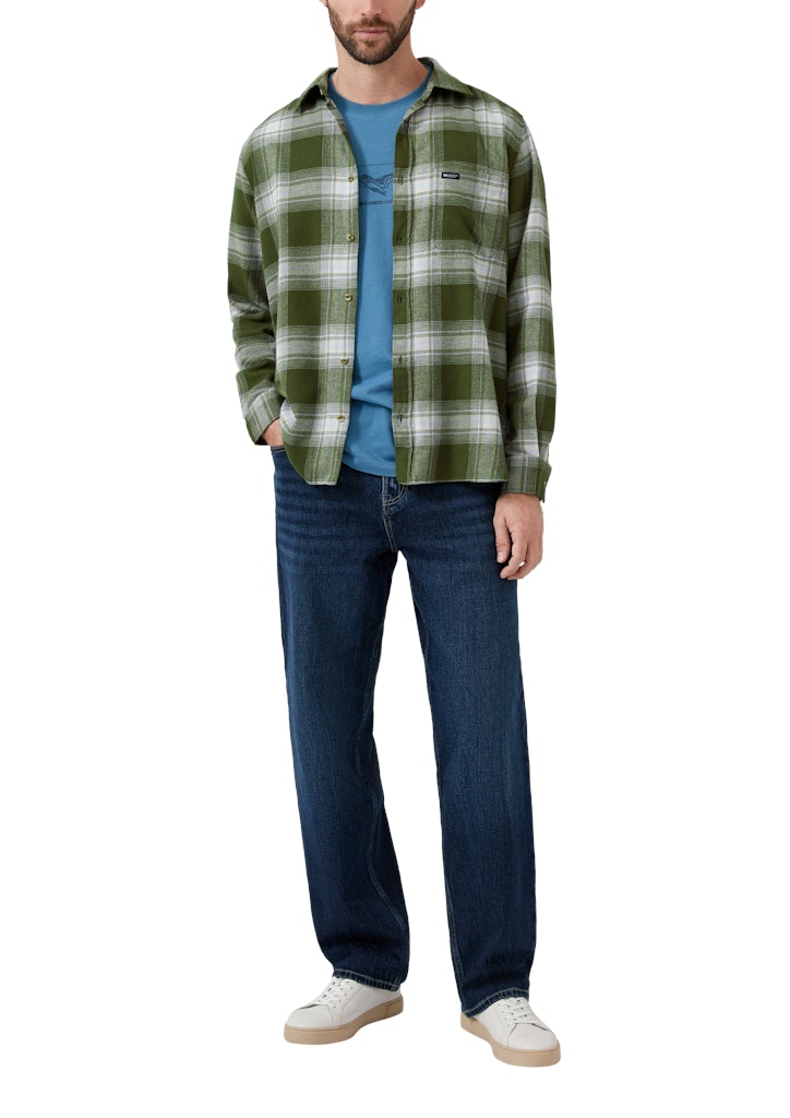 S. Oliver red Herren Hemden lang Green