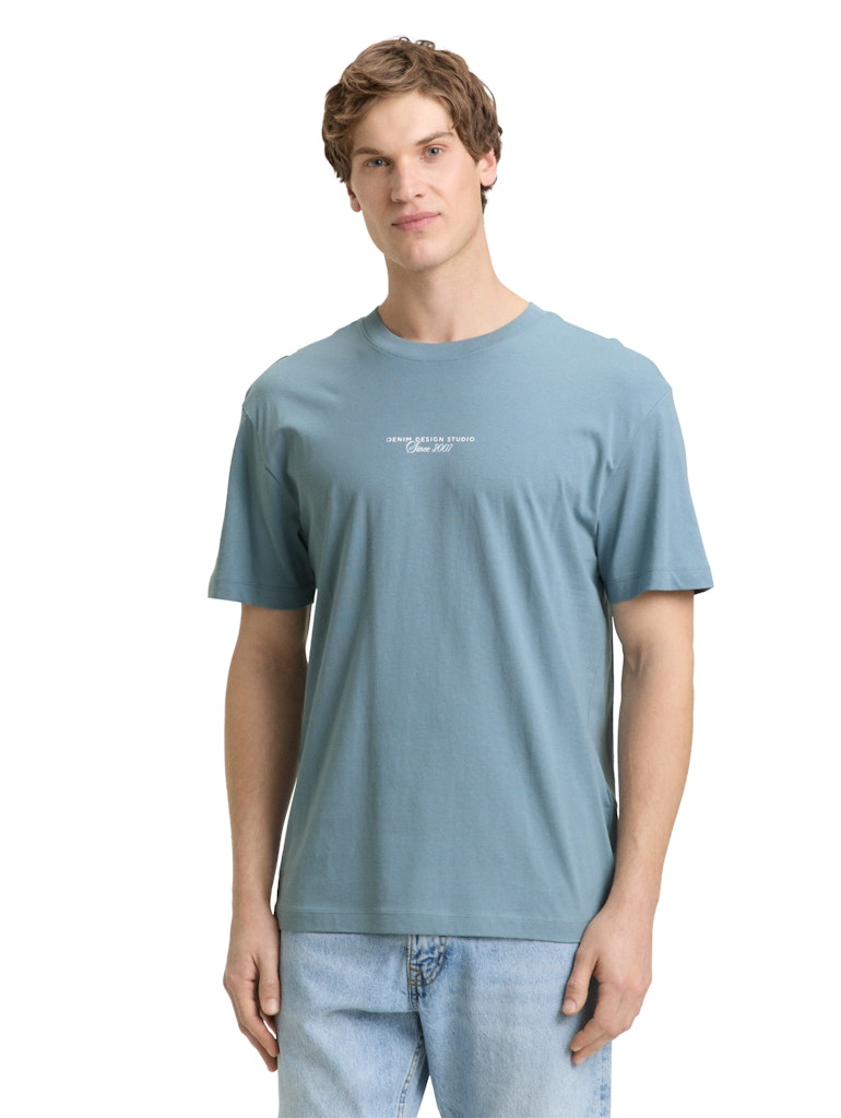 Tom Tailor denim Herren T-Shirts kurz Citadel Blue