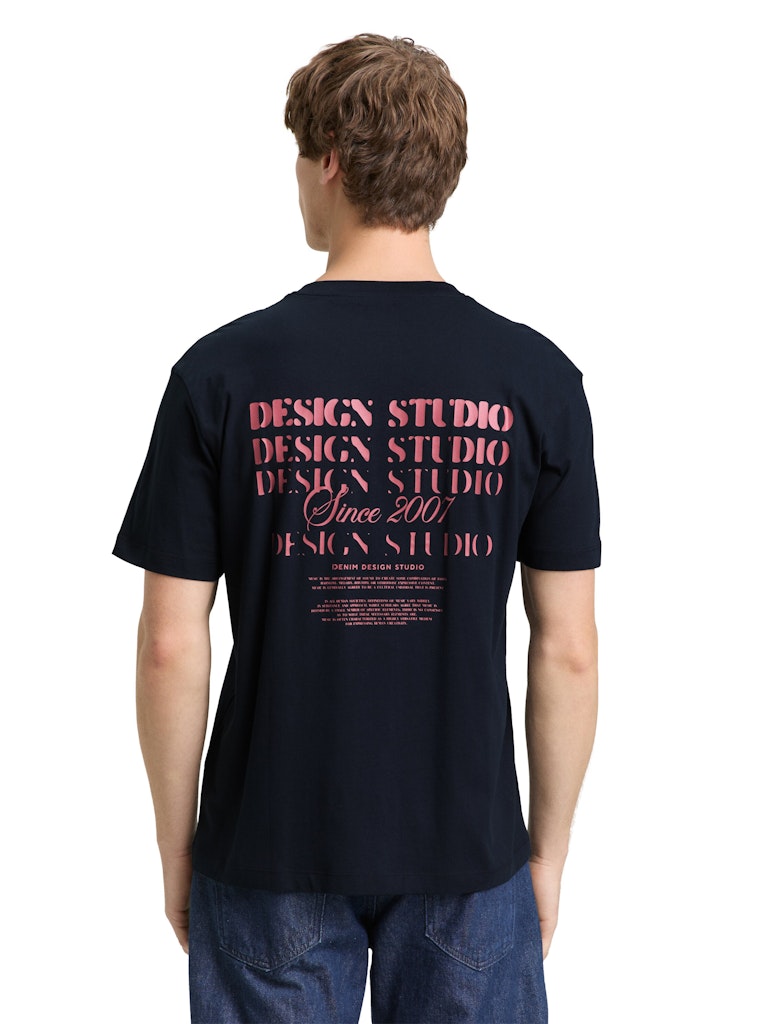 Tom Tailor denim Herren T-Shirts kurz Sky Captain Blu
