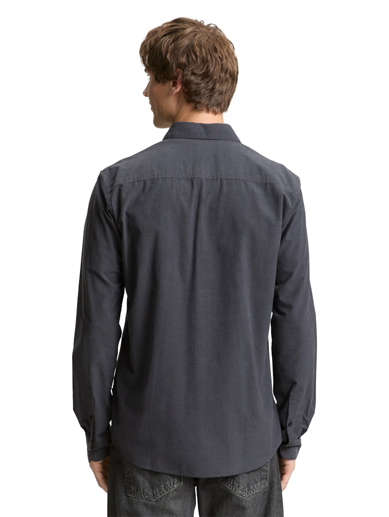Tom Tailor denim Herren Hemden lang Black Grey Cham