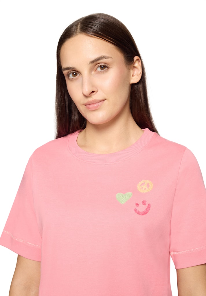 Cartoon Damen T-Shirts Patch Pink/Oran