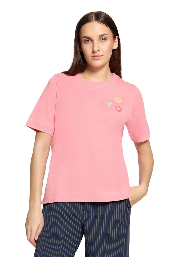 Cartoon Damen T-Shirts Patch Pink/Oran