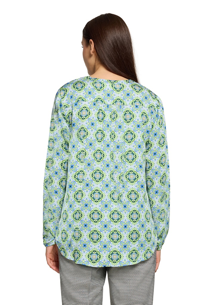 Cartoon Damen Blusen Green/Blue