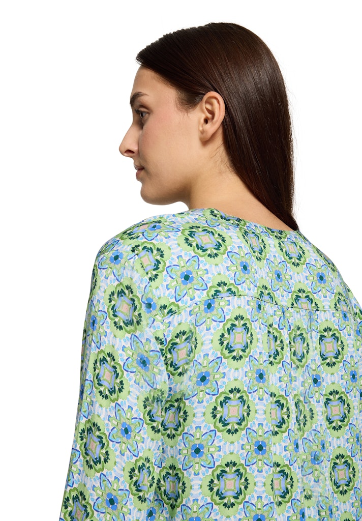 Cartoon Damen Blusen Green/Blue