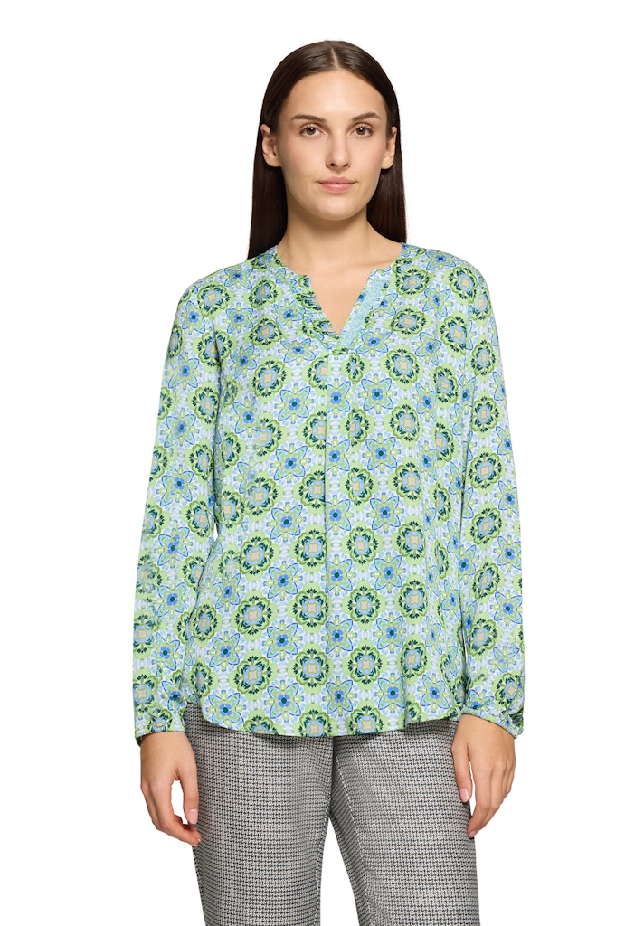 Cartoon Damen Blusen Green/Blue