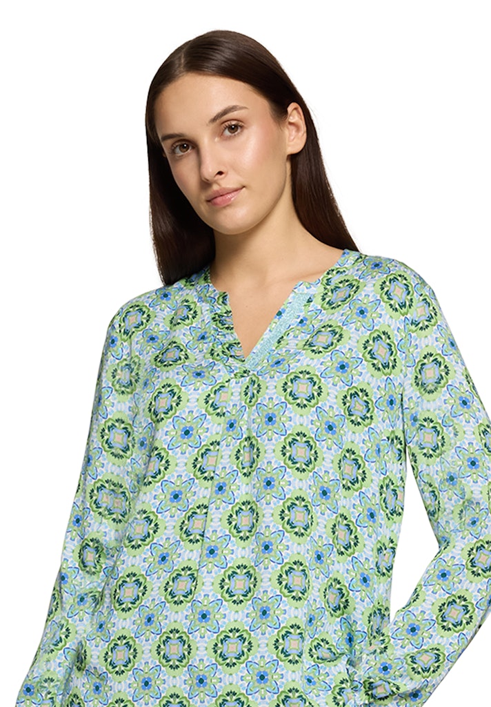 Cartoon Damen Blusen Green/Blue