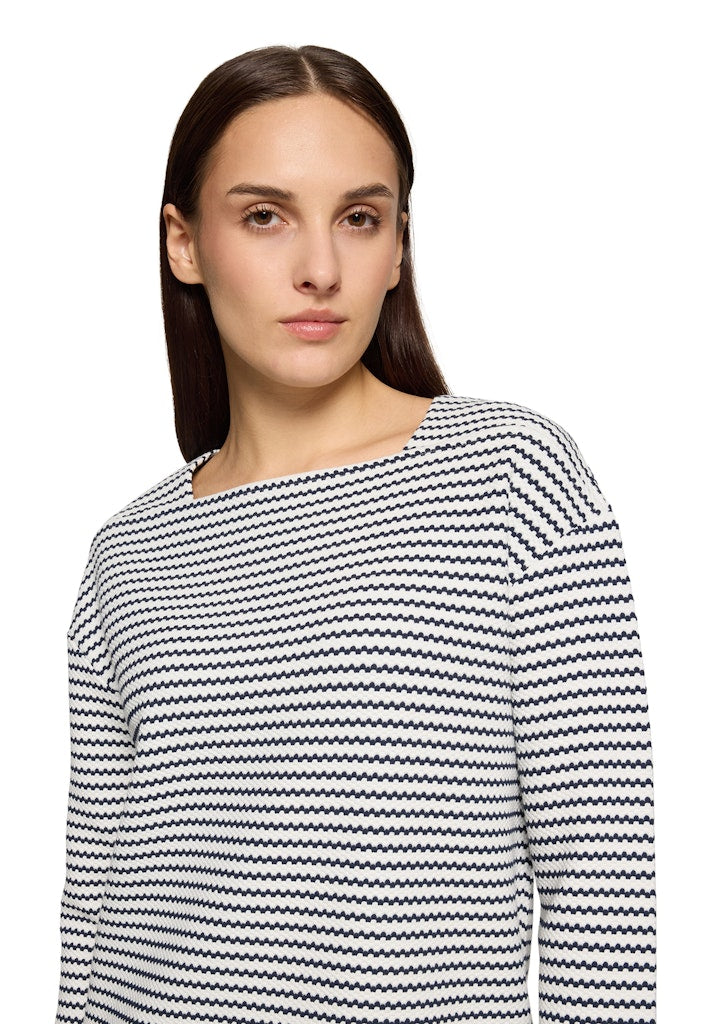 Betty & Co Damen Sweatshirts Dark Blue/Cream